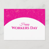 Moderne Getekende Internationale Dag van de Arbeid Briefkaart (Voorkant)