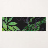 Moderne getextureerde bladeren op abstracte bomen yogamat (Voorkant (horizontaal))