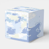 Moderne Getextureerde Cloud Nine Bruidsdouche Chic Bedankdoosjes (Achterkant)