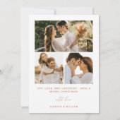 Moderne Getrouwde en Helder Vakantieboog Fotokaart Kaart (Achterkant)