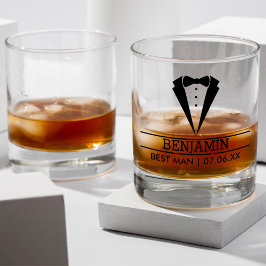 Moderne Getuige Aangepaste Naam met Smoking Whisky Glas