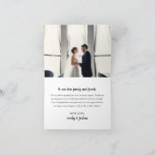Moderne Getypte Script Huwelijksfoto Bedankkaart (Binnen)