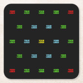 Moderne geüploade Logo of Afbeelding Pattern Sjabl Kartonnen Onderzetters (Voorkant)