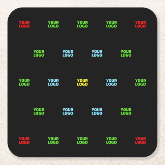 Moderne geüploade Logo of Afbeelding Pattern Sjabl Kartonnen Onderzetters (Voorkant)