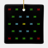 Moderne geüploade Logo of Afbeelding Pattern Sjabl Keramisch Ornament (Achterkant)