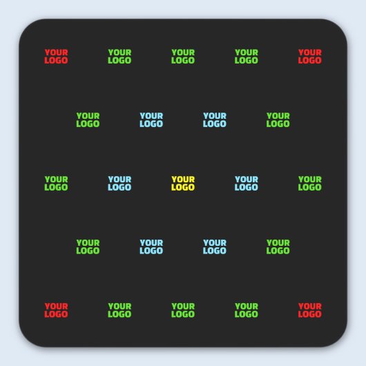 Moderne geüploade Logo of Afbeelding Pattern Sjabl Vierkante Sticker