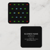 Moderne geüploade Logo of Afbeelding Pattern Sjabl Vierkante Visitekaartje (Voorkant / Achterkant)