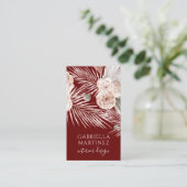 Moderne geverfde bloei Floral Interior Designer Visitekaartje (Staand voorkant)