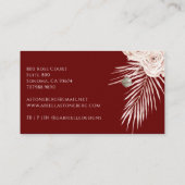 Moderne geverfde bloei Floral Interior Designer Visitekaartje (Achterkant)