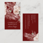 Moderne geverfde bloei Floral Interior Designer Visitekaartje (Voorkant / Achterkant)