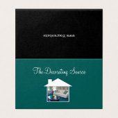 Moderne, gevouwen, afbrekende bedrijfstentekaarten visitekaartje (Buitenkant ongevouwen)