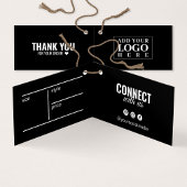 Moderne gevouwen kleding Black Hang Label Kaart