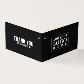 Moderne gevouwen kleding Black Hang Label Kaart (Buitenkant)