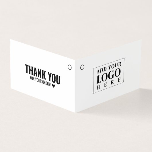 Moderne gevouwen kleding Witte Kaart Label ophange (Buitenkant)