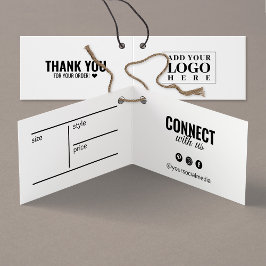 Moderne gevouwen kleding Witte Kaart Label ophange