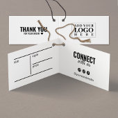 Moderne gevouwen kleding Witte Kaart Label ophange