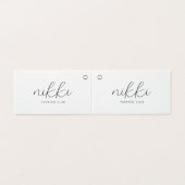 Moderne gevouwen White Clothing Price Hang Label Kaart (Buitenkant ongevouwen)