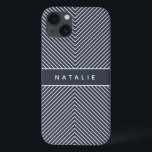 Moderne, gewaagde, grafische geometrische streep a Case-Mate iPhone case<br><div class="desc">Moderne,  gewaagde,  grafische geometrische gepersonaliseerde chevron stripe design. De kleur kan worden veranderd.</div>