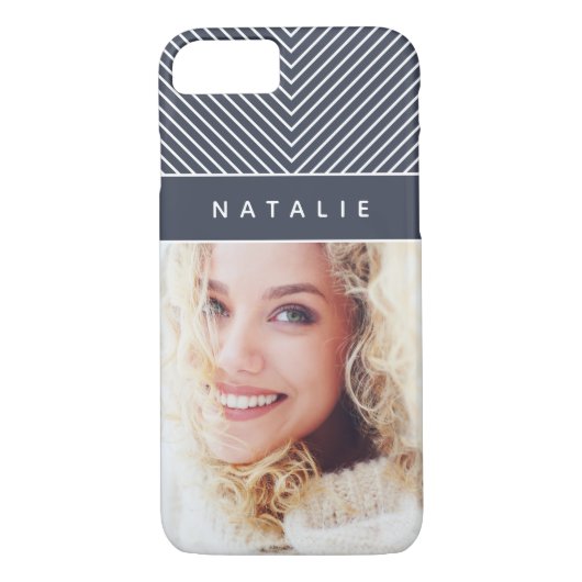 Moderne, gewaagde, grafische geometrische stripe p Case-Mate iPhone case (Achterkant)