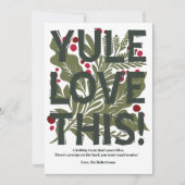 Moderne, gewaagde grafische typografie recept feestdagenkaart (Voorkant)