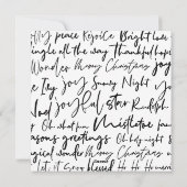 Moderne, gewaagde kerstfoto met grafische typograf feestdagenkaart (Achterkant)