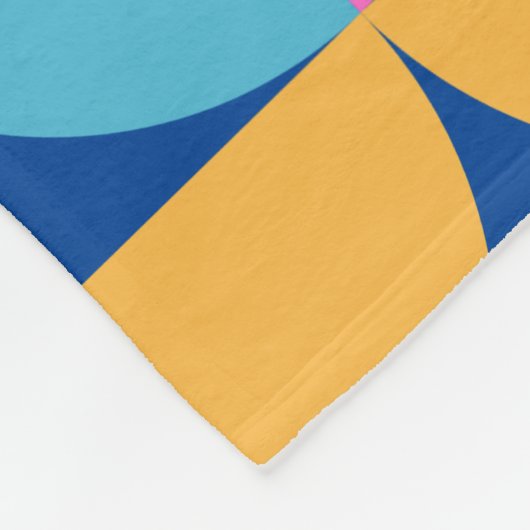 Moderne gewaagde kleuren abstract patroon fleece deken (Hoek)