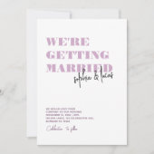 moderne gewaagde minimale lavendel & lila golvende kaart (Voorkant)