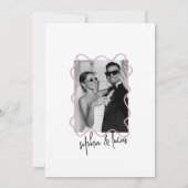 moderne gewaagde minimale lavendel & lila golvende kaart (Achterkant)