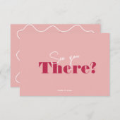 Moderne gewaagde Viva Magenta minimalistische brui RSVP Kaartje (Voorkant / Achterkant)