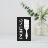 Moderne gewaagde zwart-wit schilder visitekaartje (Staand voorkant)