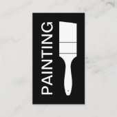 Moderne gewaagde zwart-wit schilder visitekaartje (Voorkant)