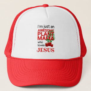 Moderne GEWELDIGE PLANT MAMA LOVES JESUS Baseball Trucker Pet