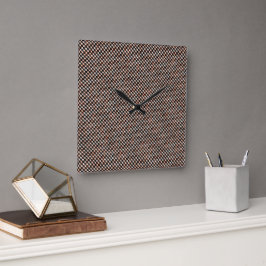 Moderne geweven abstract geometrisch patroon 1277 vierkante klok