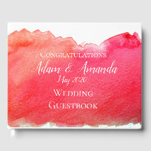 Moderne gewone bruiloft voor rode waterverf