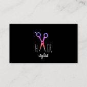 moderne gewone haartopster zwart visitekaartje (Voorkant)