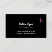 moderne gewone haartopster zwart visitekaartje (Achterkant)
