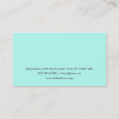 Moderne gewone professionele cyaan Visitekaartjes (Achterkant)