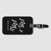 Moderne gewoonte meneer en mevrouw. bagagelabel (Voorkant (horizontaal))