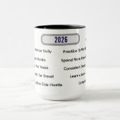 Moderne Gewoonte Tracker & 10 Mijlpalen Aangepast Mok (Midden)