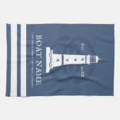 Moderne gezaghebbende Nautical Lighthouse Boat Nam Theedoek (Horizontaal)