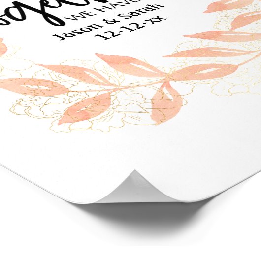 Moderne gezamenlijke Citaat & Koraalsprong Aangepa Poster (Hoek)