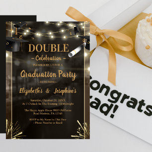 Moderne Gezamenlijke Graduation Party 2025 Kaart