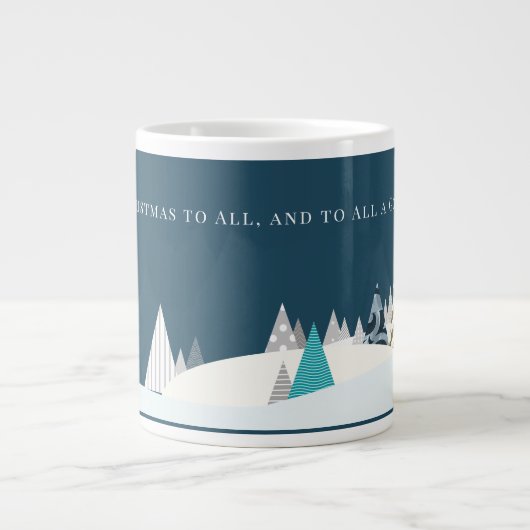 Moderne Gezegde voor kerstmis in het landschap Grote Koffiekop (Voorkant)