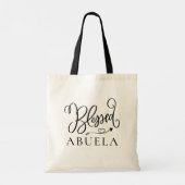 Moderne Gezegende Abuela Tote Bag (Achterkant)