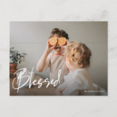 Moderne gezegende foto | Happy Thanksgiving Briefkaart (Voorkant)