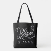 Moderne Gezegende Glamma Tote Bag (Achterkant)