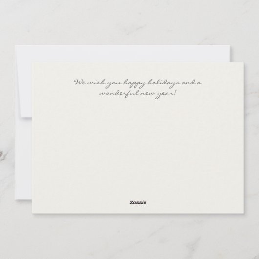 Moderne gezegende kerstfoto Vakantie Kaart (Achterkant)