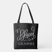 Moderne Gezegende Oma Tote Bag (Achterkant)