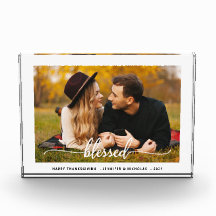 Moderne Gezegende Script Foto Blok