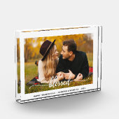 Moderne Gezegende Script Foto Blok (Links)